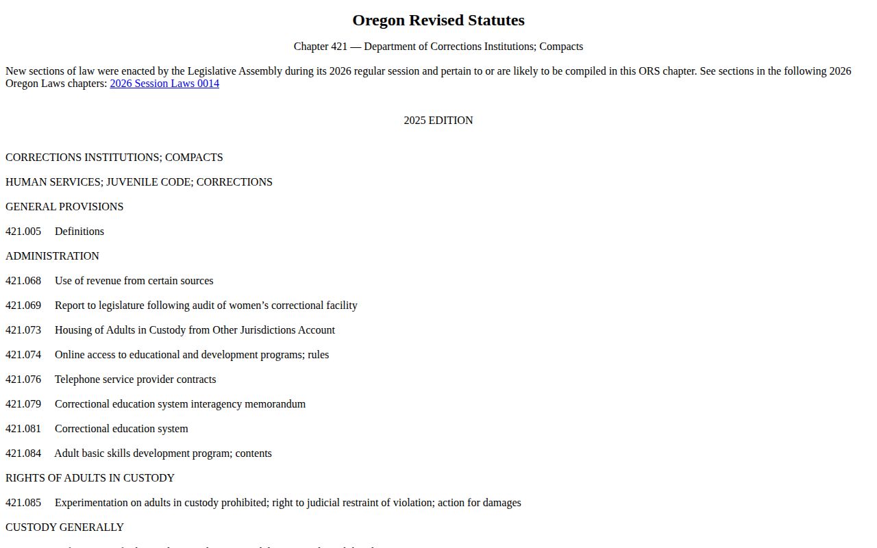 Lincoln County projected release date and Oregon earned-time law