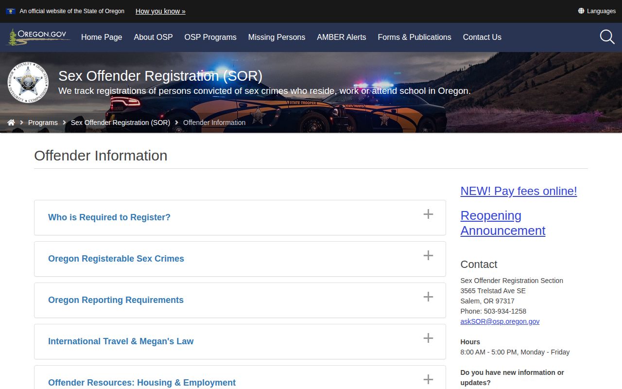 Lincoln County released offender photo context in Oregon registry reporting rules